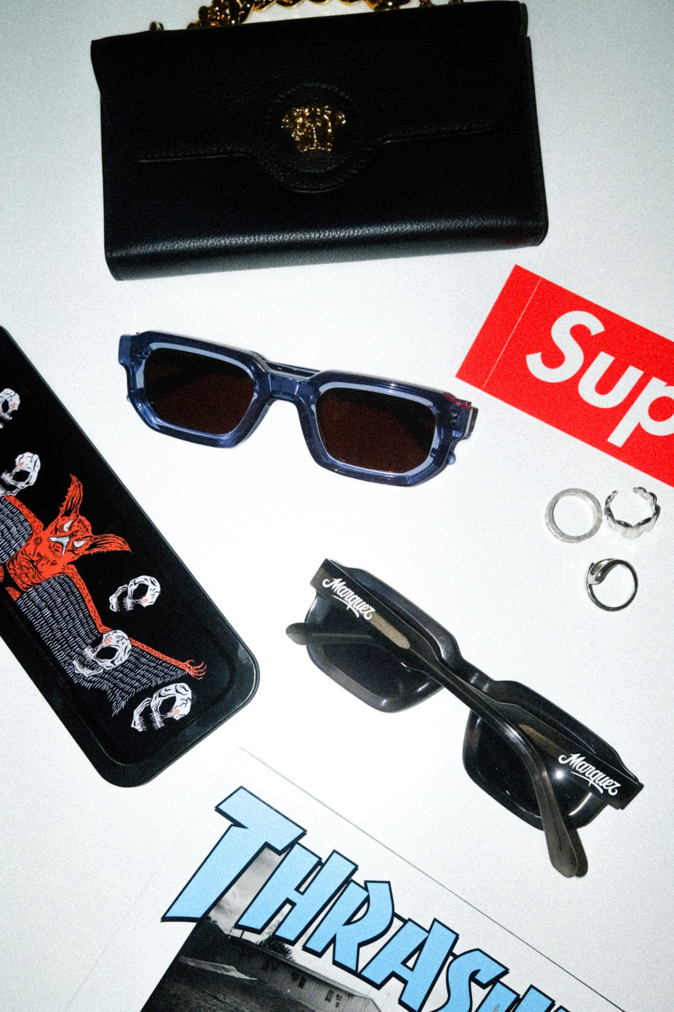 Marquez Classic Frame Sunglasses (Grey Dark)